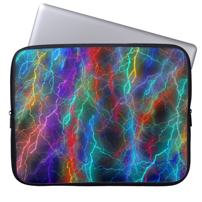 Funda Para Portátil Tormenta relámpago arcoiris (Frente)