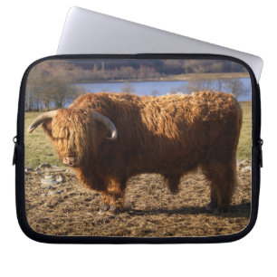 Funda Para Portátil Toro de ganado de las Tierras Altas, Escocia
