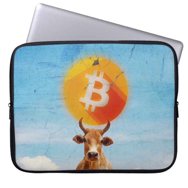 Funda Para Portátil Toro Resistente Bitcoin (Frente)