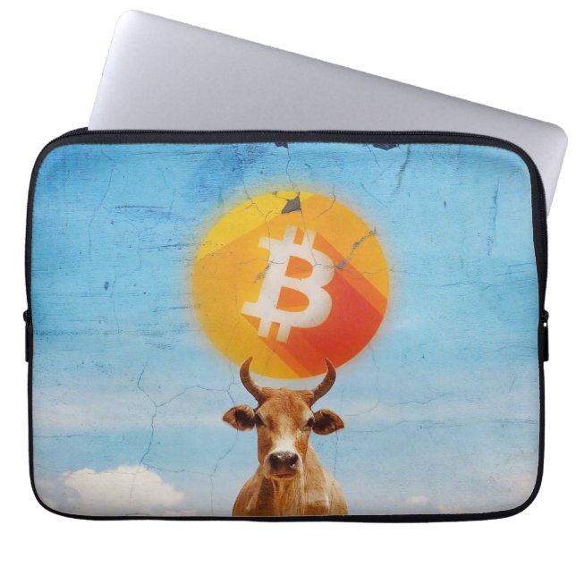 Funda Para Portátil Toro Resistente Bitcoin (Frente)