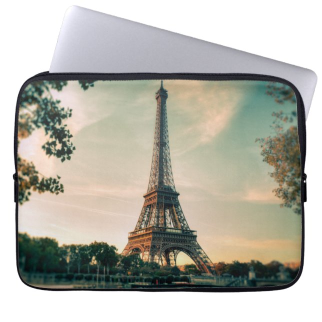 Funda Para Portátil Torre Eiffel arrojar almohada (Frente)