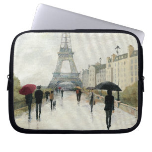Funda Para Portátil Torre Eiffel el París en la lluvia
