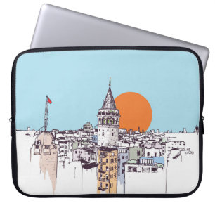 Funda Para Portátil Torre Gálata y distrito de Gálata de Beyoglu Istan