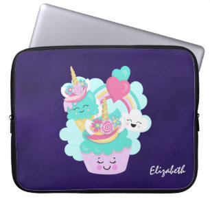 Funda Para Portátil Torta dulce y helado feliz