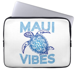 Funda Para Portátil Tortuga azul tribal polinesia mali vibes