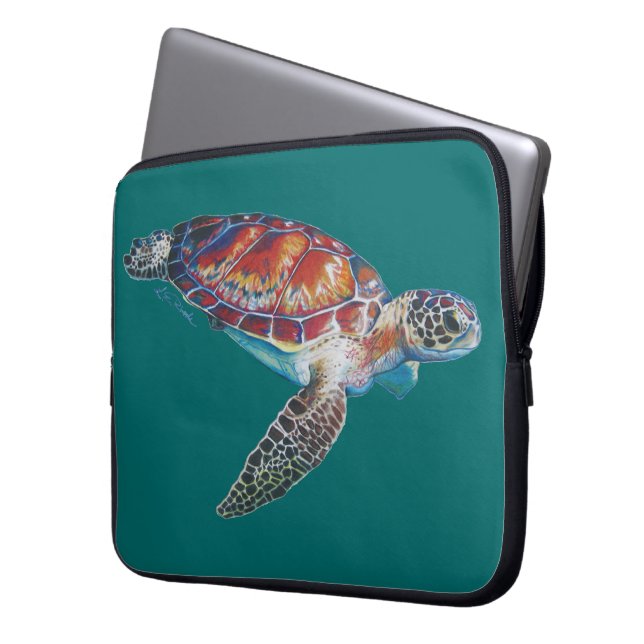 Funda Para Portátil Tortuga de mar (Anverso izquierdo)