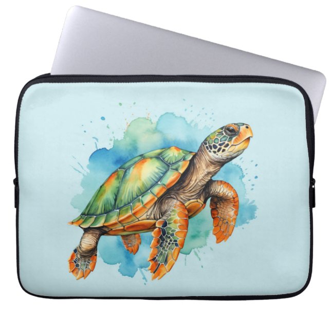 Funda Para Portátil Tortuga de pintura suave (Frente)