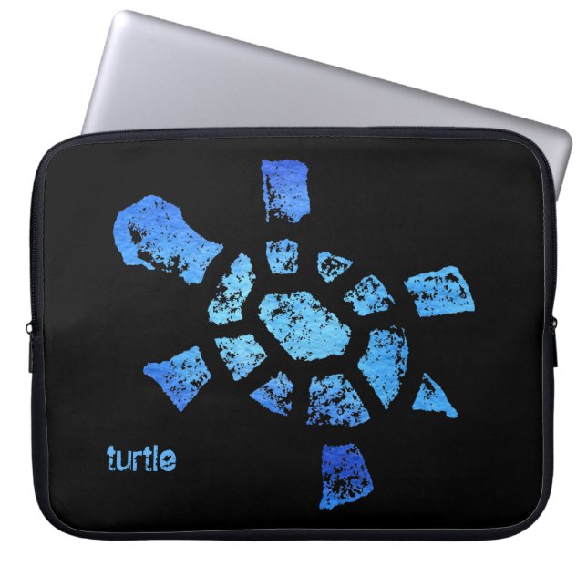 Funda Para Portátil Tortuga del agua azul 15" (Frente)