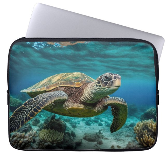 Funda Para Portátil tortuga linda (Frente)