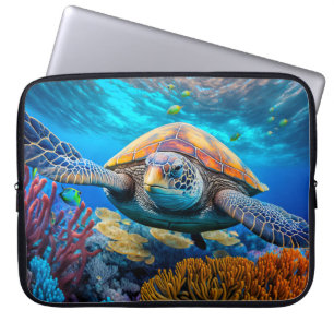 Funda Para Portátil Tortuga marina colorida
