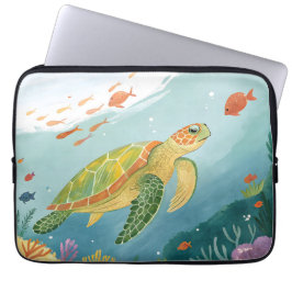 Funda Para Portátil Tortuga pintada