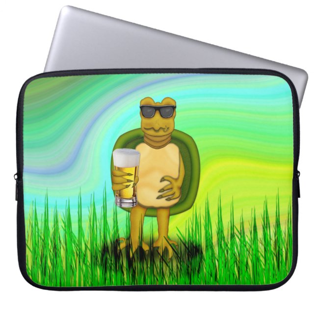 Funda Para Portátil Tortuga sedienta (Frente)