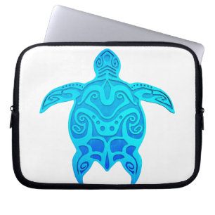 Funda Para Portátil Tortuga tribal azul