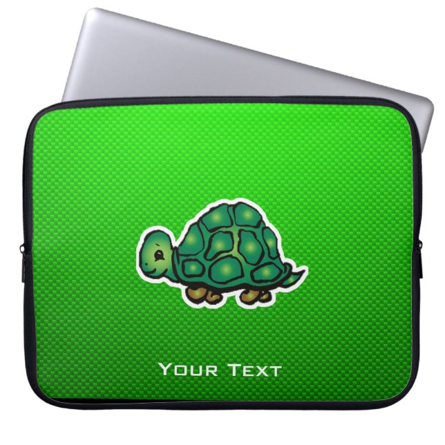 Funda Para Portátil Tortuga verde (Frente)