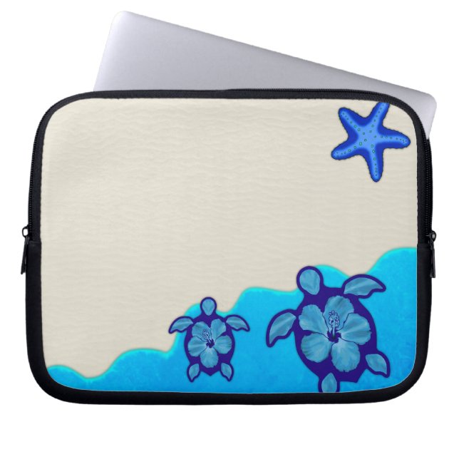 Funda Para Portátil Tortugas azules de Honu (Frente)