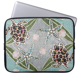Funda Para Portátil Tortugas de mar y manga del ordenador portátil de