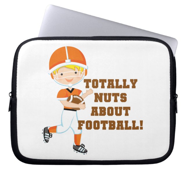 Funda Para Portátil Totalmente Nuts sobre fútbol (Frente)