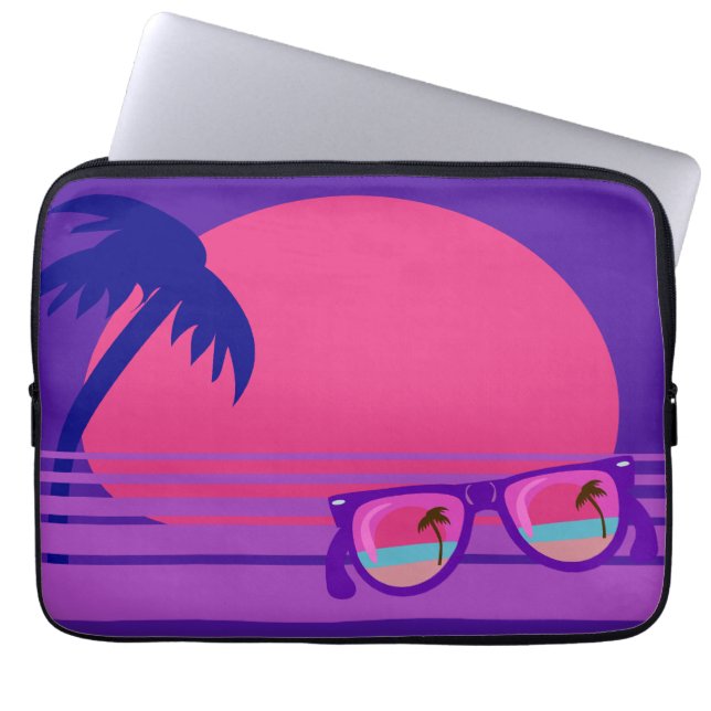 Funda Para Portátil Totalmente Ochenta Awesome Purple Sunset (Frente)