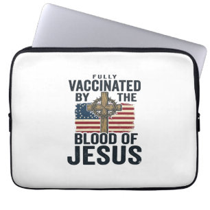 Funda Para Portátil Totalmente vacunado por la sangre de Jesús Patriót