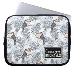 Funda Para Portátil Toucan gris el añade su nombre