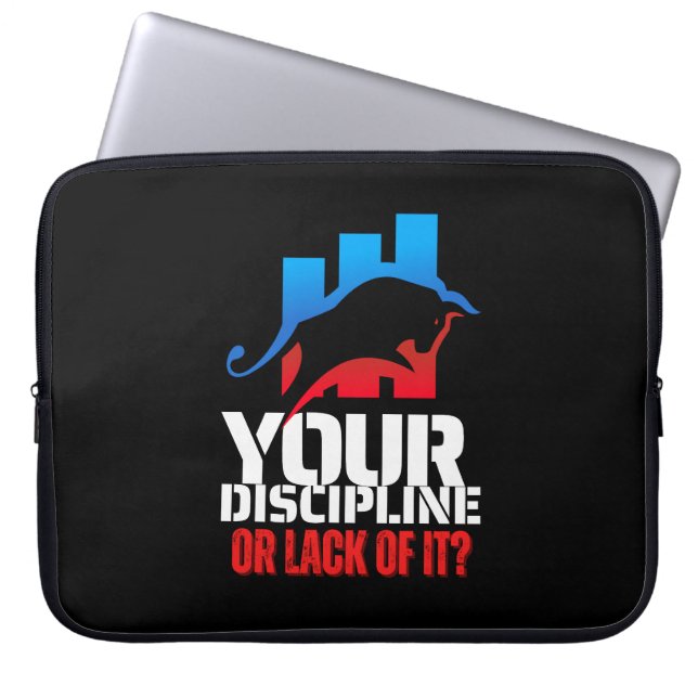 Funda Para Portátil Trader motivation | Bull | Discipline (Frente)