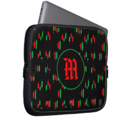 Funda Para Portátil Trading Chart Pattern Streetwear Red Green Candle