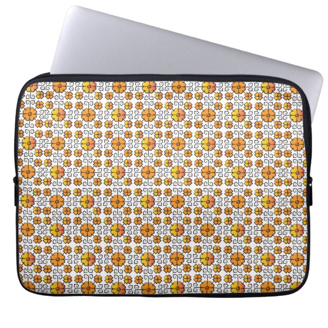 Funda Para Portátil Traditional Latvian SUN sign geometric pattern V (Frente)