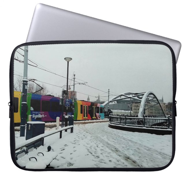 Funda Para Portátil Tranvía rayado (Frente)