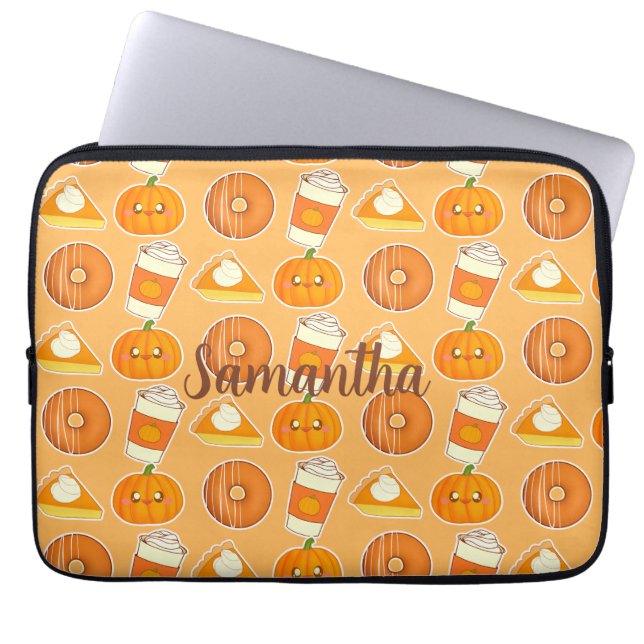 Funda Para Portátil Tratamientos de calabaza en temporada de otoño (Frente)