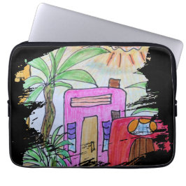 Funda Para Portátil Trazo de pintura tropical