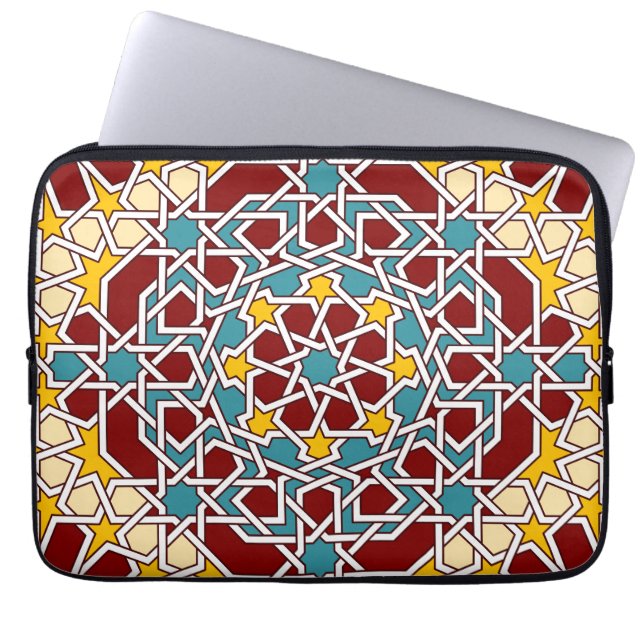 Funda Para Portátil Trazo geométrico islámico de rickshaw (Frente)