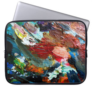 Funda Para Portátil trazos multicolores de pintura al óleo sobre el ar
