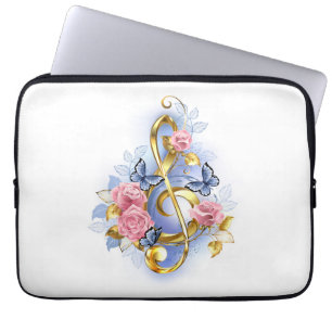 Funda Para Portátil Treble arrecife con rosas rosas rosas rosas