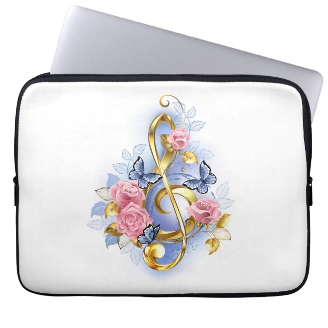 Funda Para Portátil Treble arrecife con rosas rosas rosas rosas (Frente)