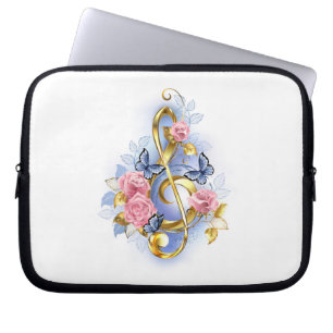 Funda Para Portátil Treble arrecife con rosas rosas rosas rosas