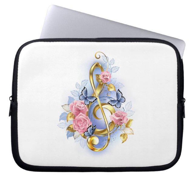 Funda Para Portátil Treble arrecife con rosas rosas rosas rosas (Frente)