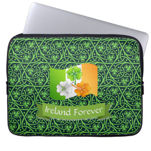 Funda Para Portátil Trébol celta irlandés