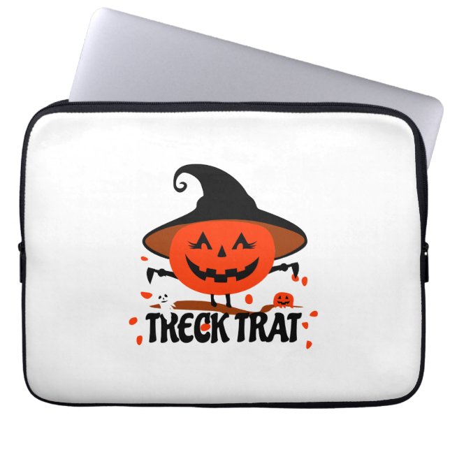 Funda Para Portátil Treck Trat Pumpkin Sonriente (Frente)