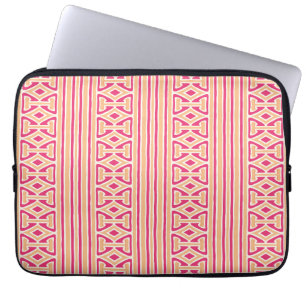 Funda Para Portátil Trellis Pintoresco en Rosa y Naranja