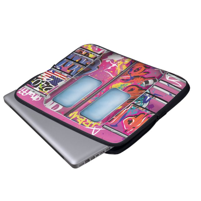 Funda Para Portátil Tren de Metro con Grafitis (Inferior anverso)