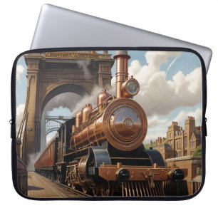 Funda Para Portátil Tren de vapor británico sale de Londres