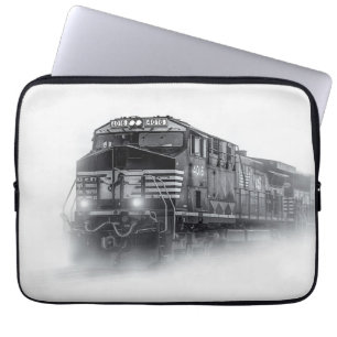 Funda Para Portátil Trenes en blanco y negro