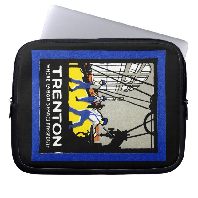 Funda Para Portátil Trenton de Nueva Jersey de 1915 (Frente)