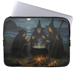 Funda Para Portátil Tres brujas producen Cauldron Full Moon Beach