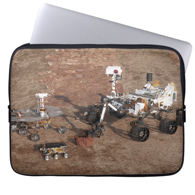 Funda Para Portátil Tres Generaciones De Rovers De Marte. (Frente)
