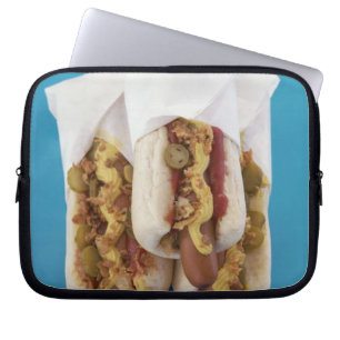 Funda Para Portátil Tres perritos calientes en bollos