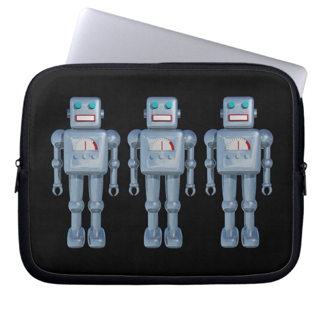 Funda Para Portátil Tres robots (Frente)