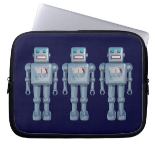 Funda Para Portátil Tres robots en la Marina Oscura