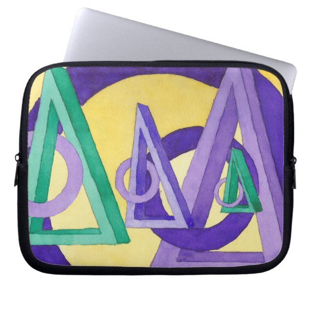 Funda Para Portátil Triángulos abstractos (Frente)
