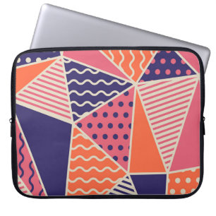 Funda Para Portátil Triángulos abstractos: fondo geométrico vintage